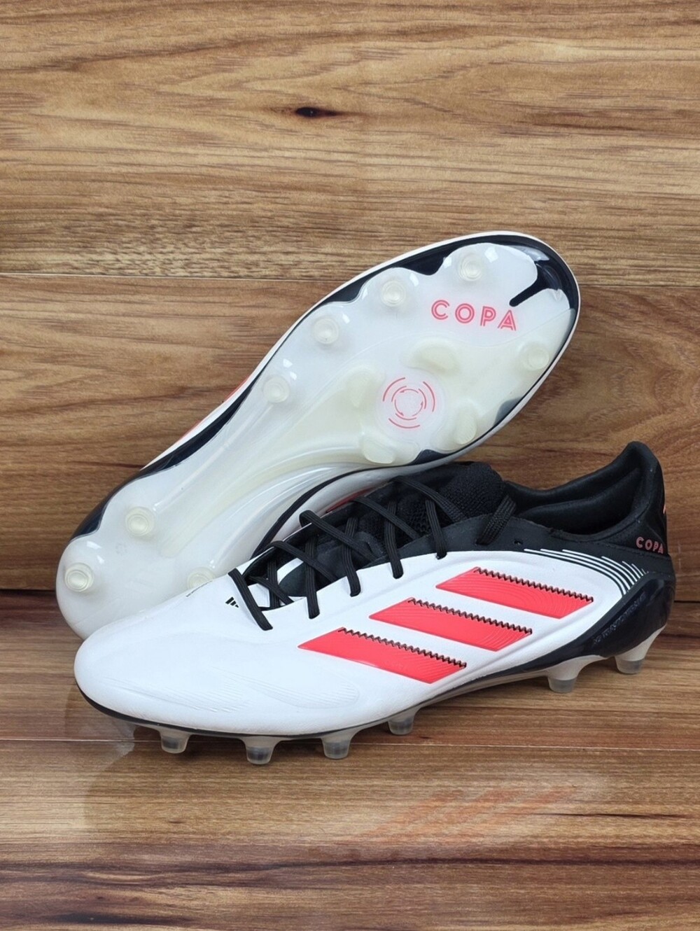 Adidas Copa Pure 3 Elite AG Black White Red Soccer Cleats ID9054 Men's Size 8.5